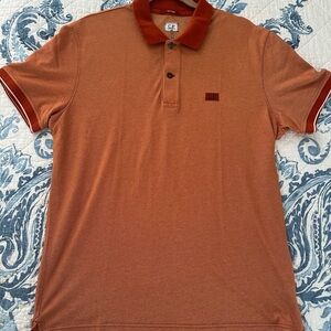 C.P. Company Men's Burnt Orange Polo Shirt